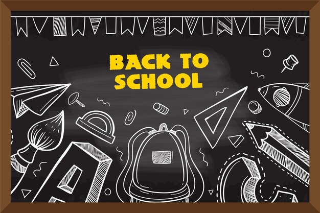 Blackboard back to school background