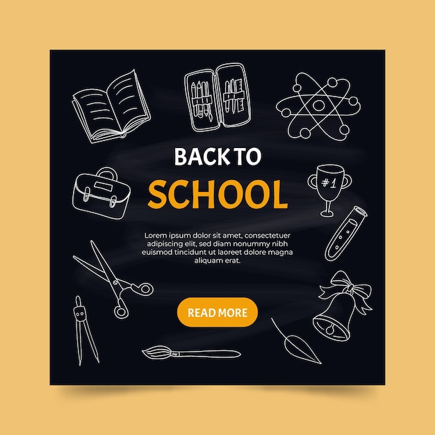 Blackboard back to school instagram posts