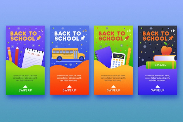 Blackboard back to school instagram stories collection