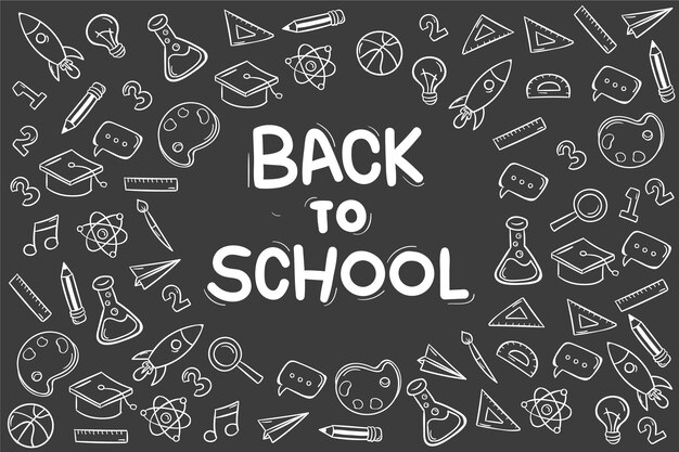 Blackboard back to school wallpaper