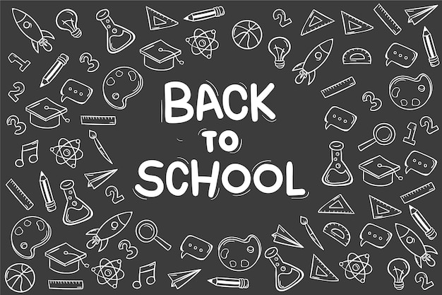 Blackboard back to school wallpaper