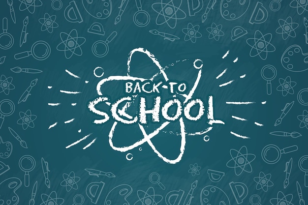 Free vector blackboard back to school wallpaper