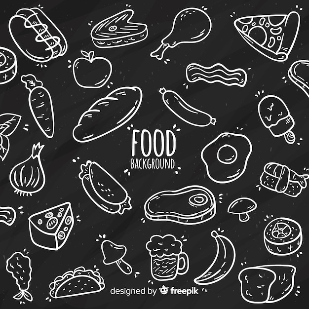 Blackboard food background