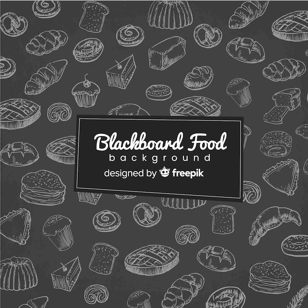 Free vector blackboard food background