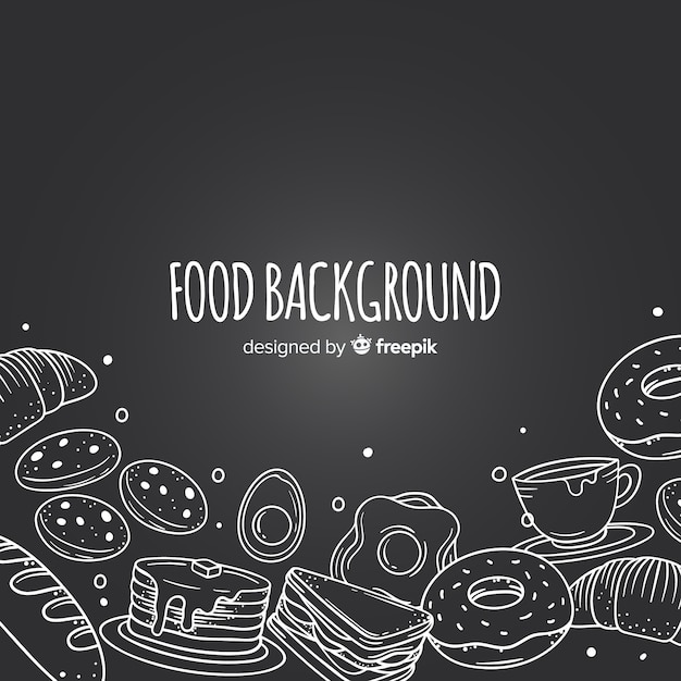 Blackboard food background