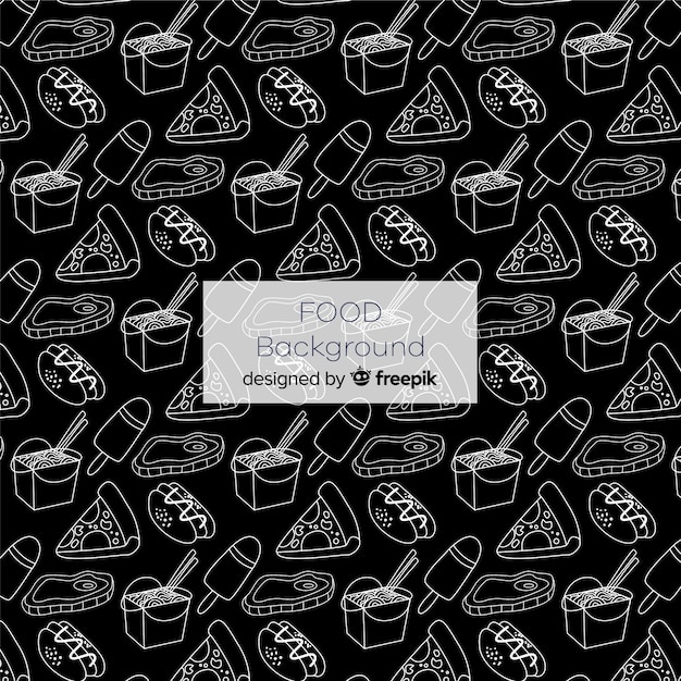 Free vector blackboard food background