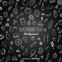 Free vector blackboard food background