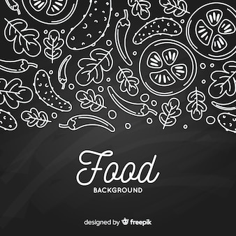 Blackboard food background