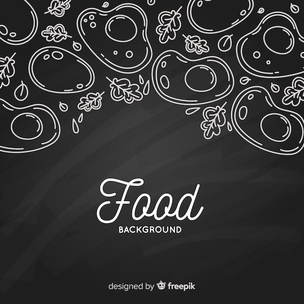 Free vector blackboard food background