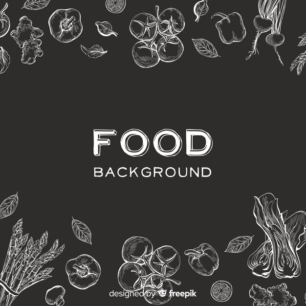 Blackboard food background