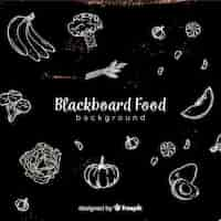 Free vector blackboard food background