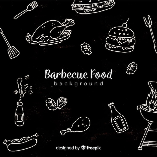 Free vector blackboard food background