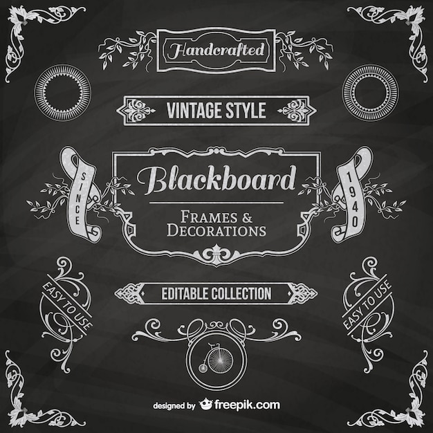 Blackboard frames