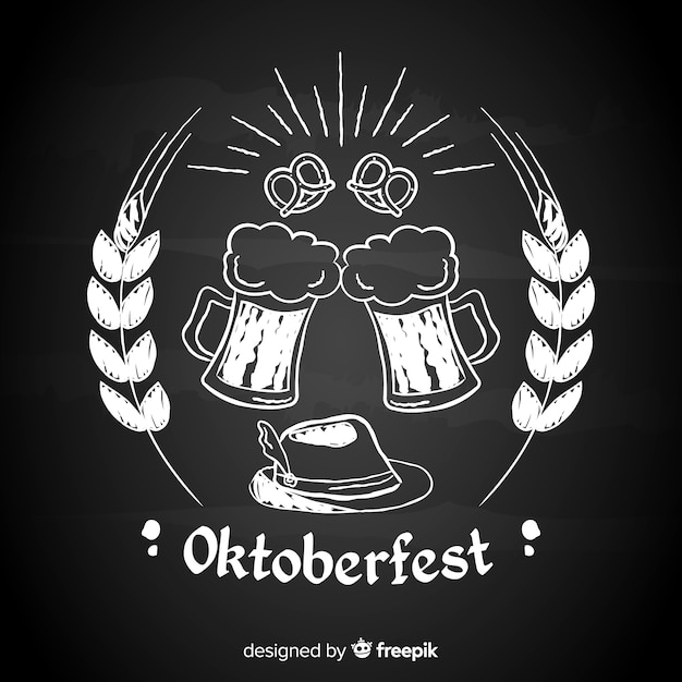 Blackboard oktoberfest background