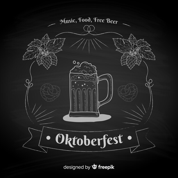 Blackboard oktoberfest background