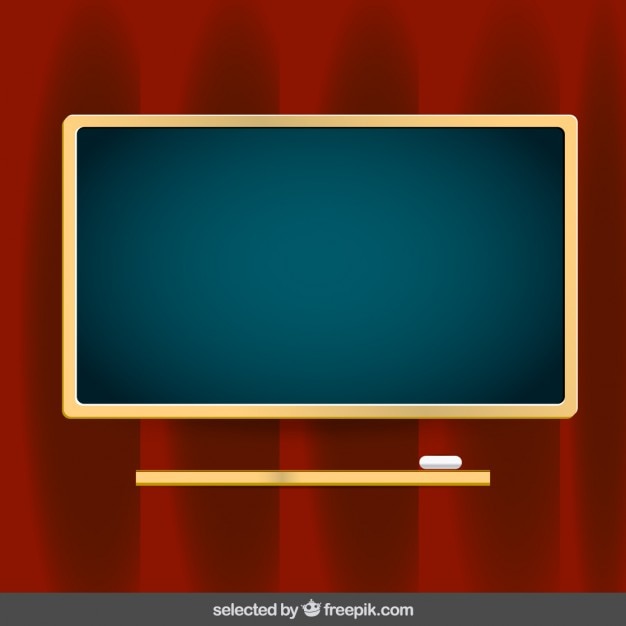 Free vector blackboard on red background