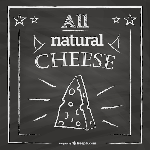 Free vector blackboard restaurant menu cheese design