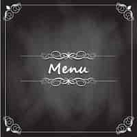 Free vector blackboard restaurant menu