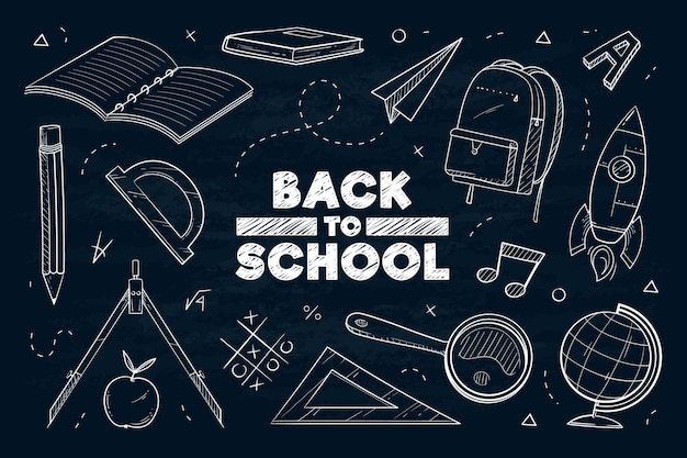 Free vector blackboard school background design