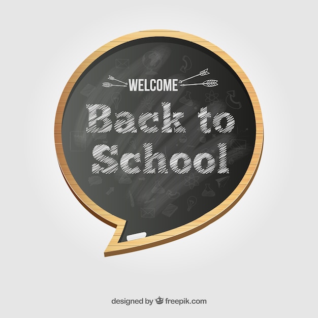 Blackboard in speech bubble shape