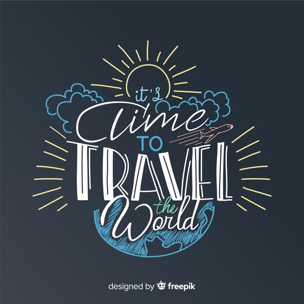 Blackboard travel background