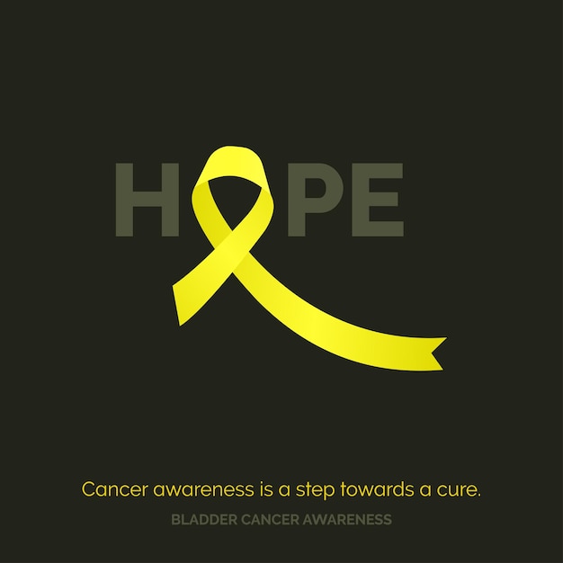 Free vector bladder cancer warriors unite awareness design template