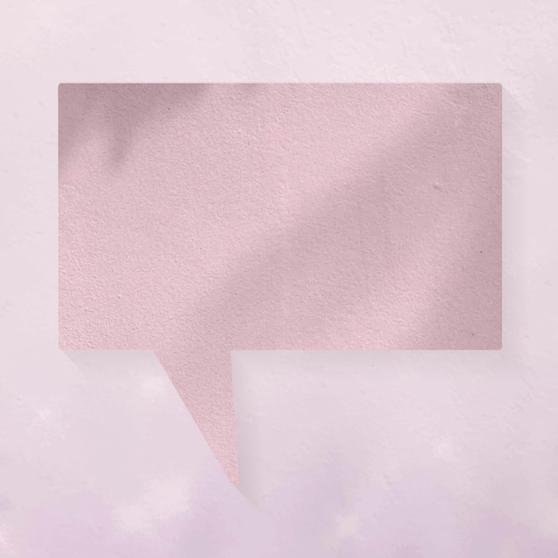 Blank announcement speech bubble vector, aesthetic shadows