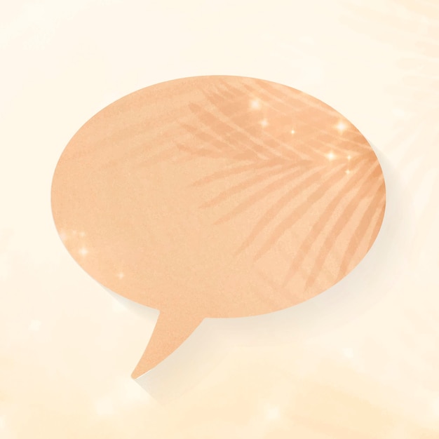 Blank announcement speech bubble vector, aesthetic shadows