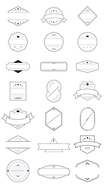 空白のバッジセット