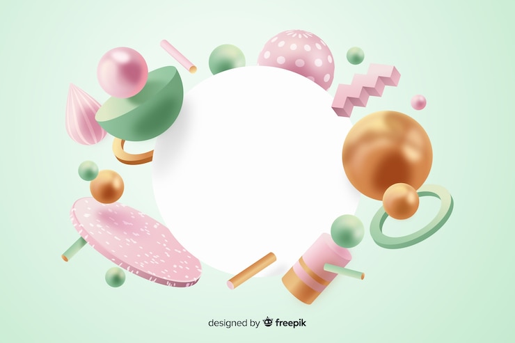 무료 Vector 3 차원 도형으로 빈 배너