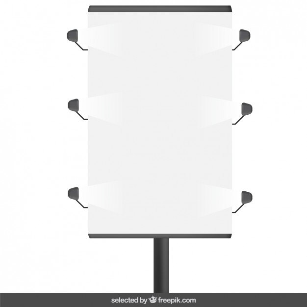 Free Vector blank billboard mock up