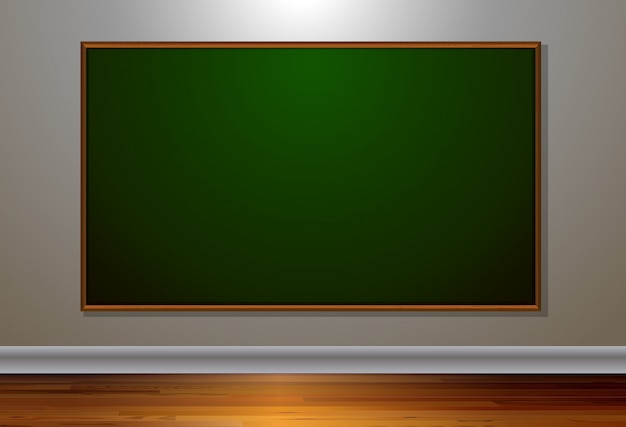 Free vector blank blackboard in the room
