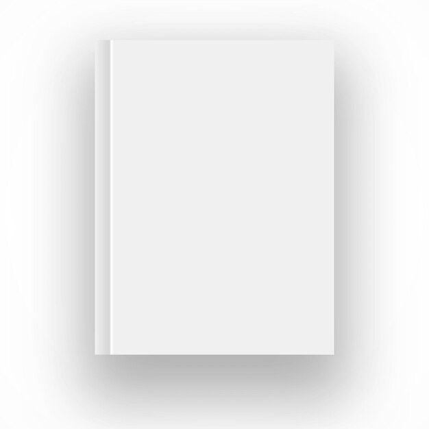Пустая обложка книги векторная иллюстрация градиентная сетка Изолированный объект для дизайна и брендинга