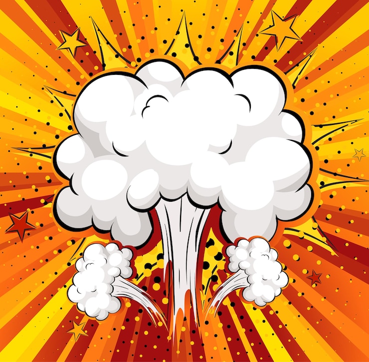Free Vector blank boom comic speech bubble
