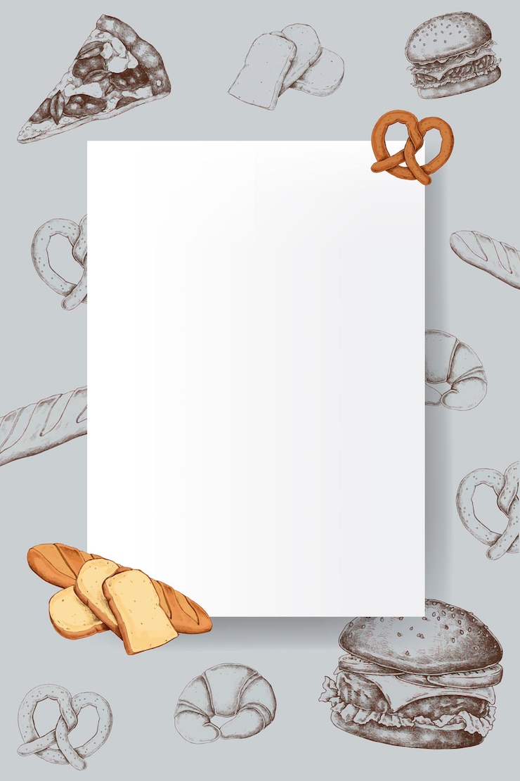 Free Vector blank bread frame design vector