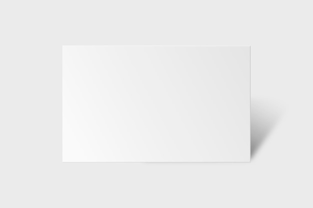Дизайн пустой визитной карточки в белых тонах