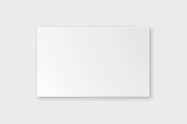 Blank business card mockup vector in white tone