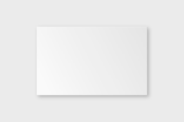 Макет пустой визитной карточки вектор в белом тоне