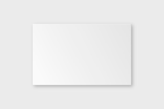 Blank business card mockup vector in white tone