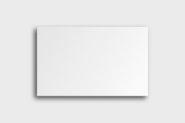 Blank business card mockup in white tone