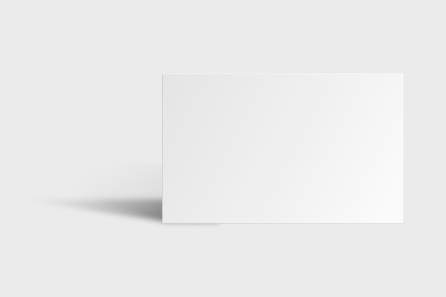 Blank business card mockup in white tone