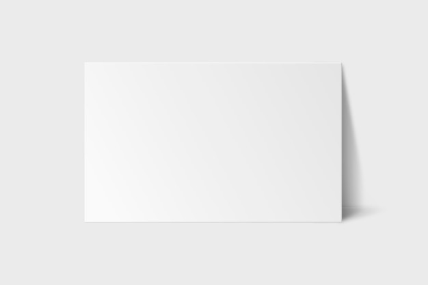 Blank business card mockup in white tone