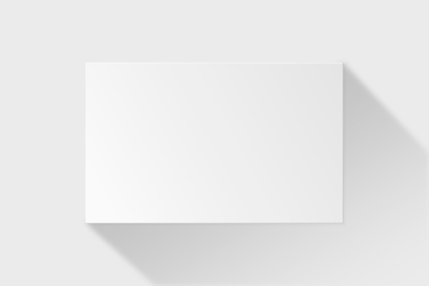 Free vector blank business card mockup in white tone