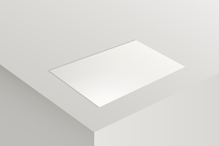 Free Vector blank business card mockup in white tone