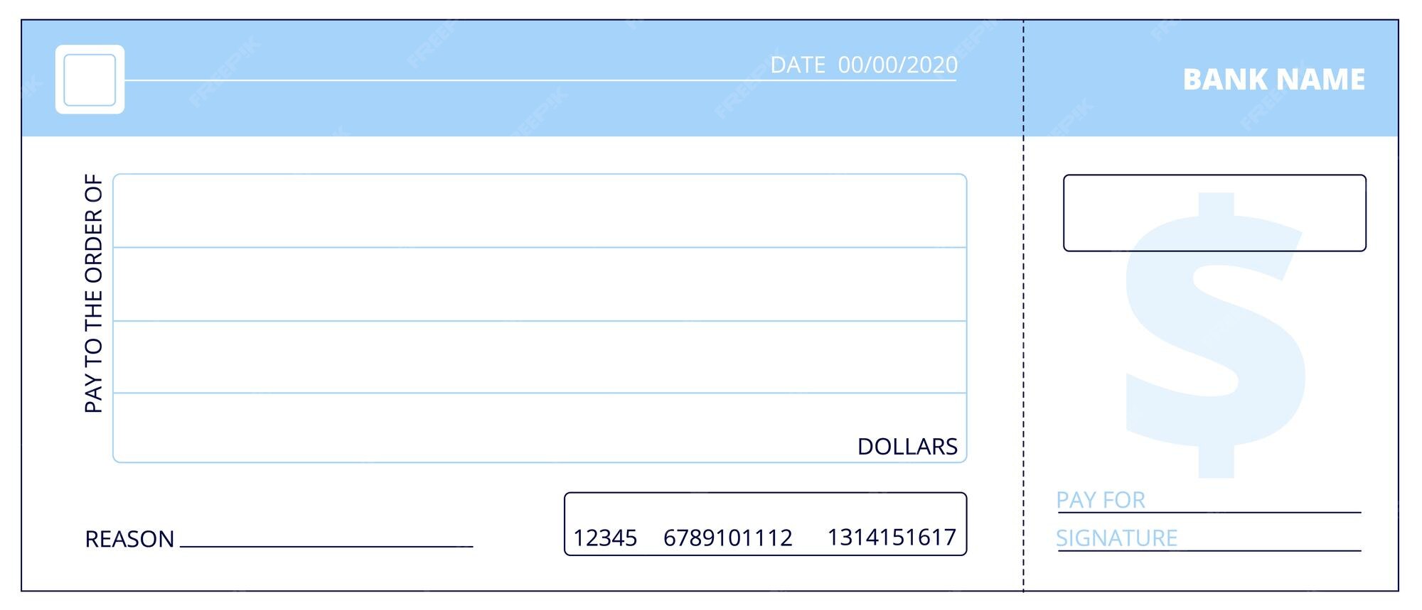 Blank Cheque Images  Free Vectors, Stock Photos & PSD With Customizable Blank Check Template