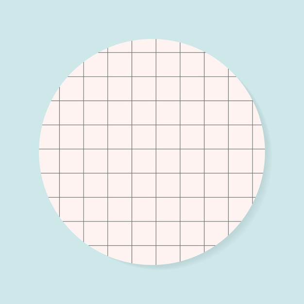 Vettore gratuito grafica del blocco note con griglia circolare vuota