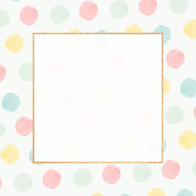 Blank colorful golden frame seamless pattern
