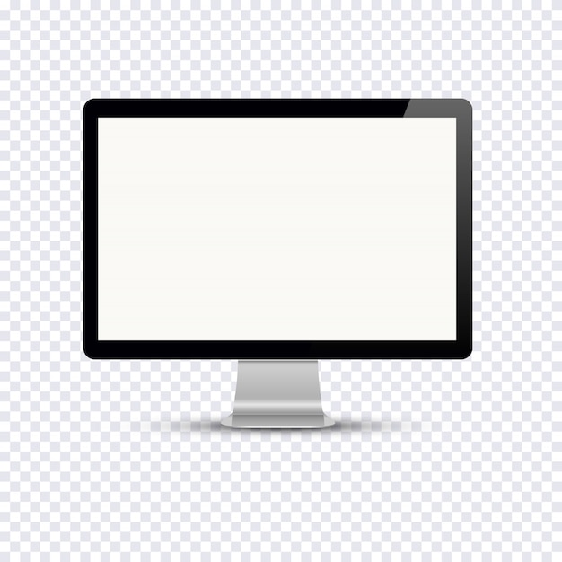 Realistic computer monitor isolated on transparent background | Premium ...