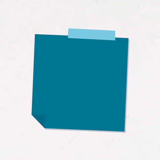 Free vector blank dark blue notepaper journal sticker vector