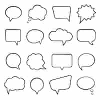 Free vector blank empty speech bubbles vector illustration